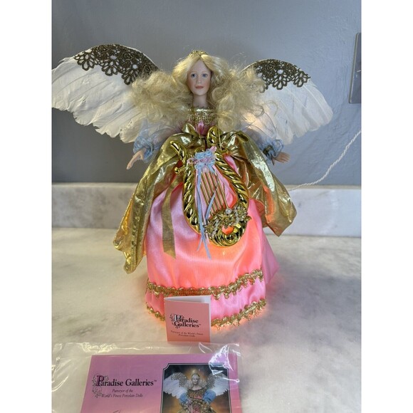PARADISE GALLERIES Treasury Collection "Treetop Angel" 14" Lighted - Picture 1 of 16